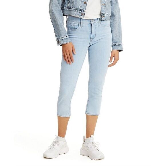 Levi's 311 A0086-0006 Women's Sz 24/US 00/M Blue Mid-Rise Shaping Capri Jeans - Picture 1 of 8